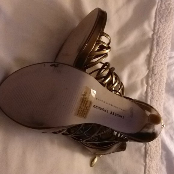 Chinese Laundry Gold Cage heels - Picture 7 of 9